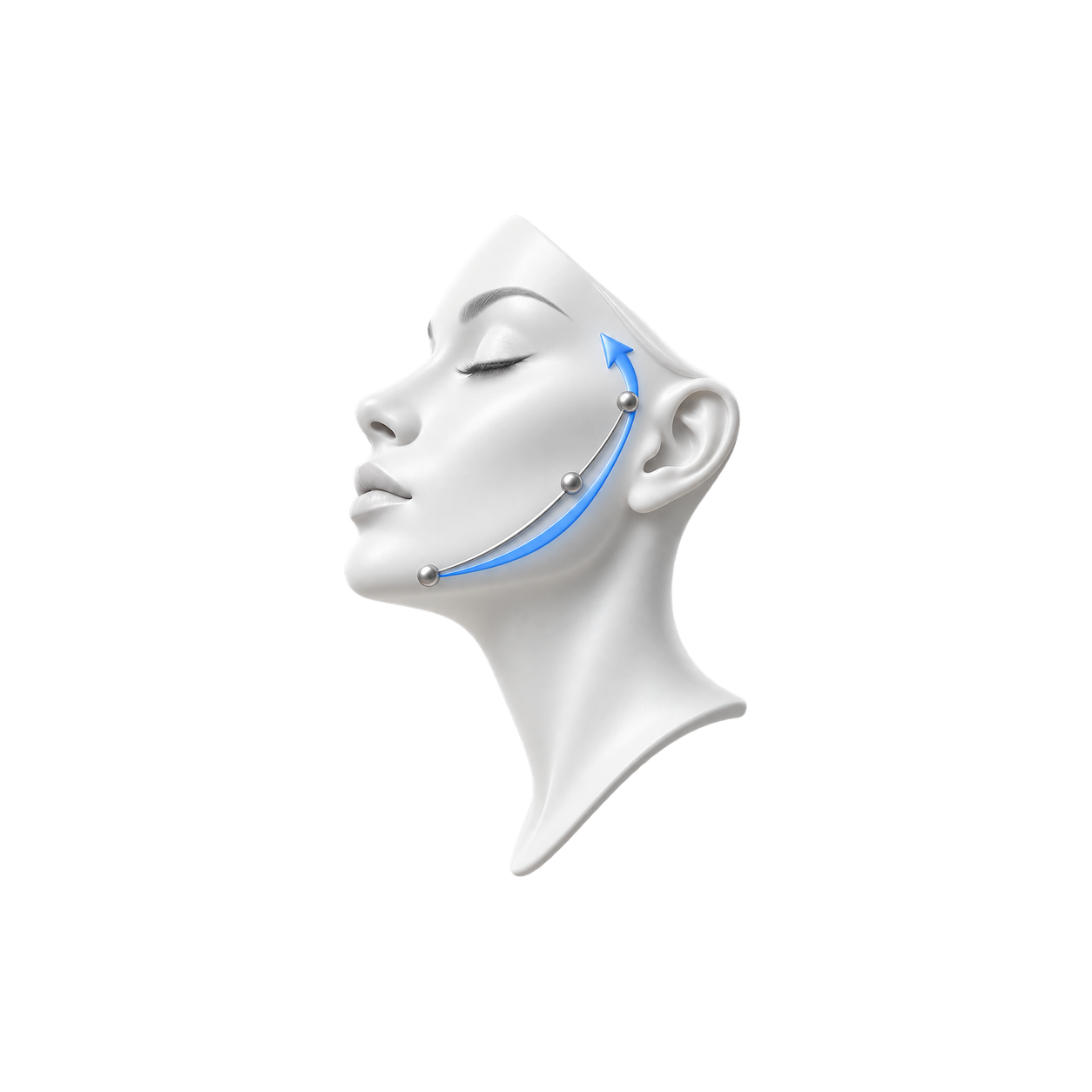 3D-иконка лифтинга лица и шеи