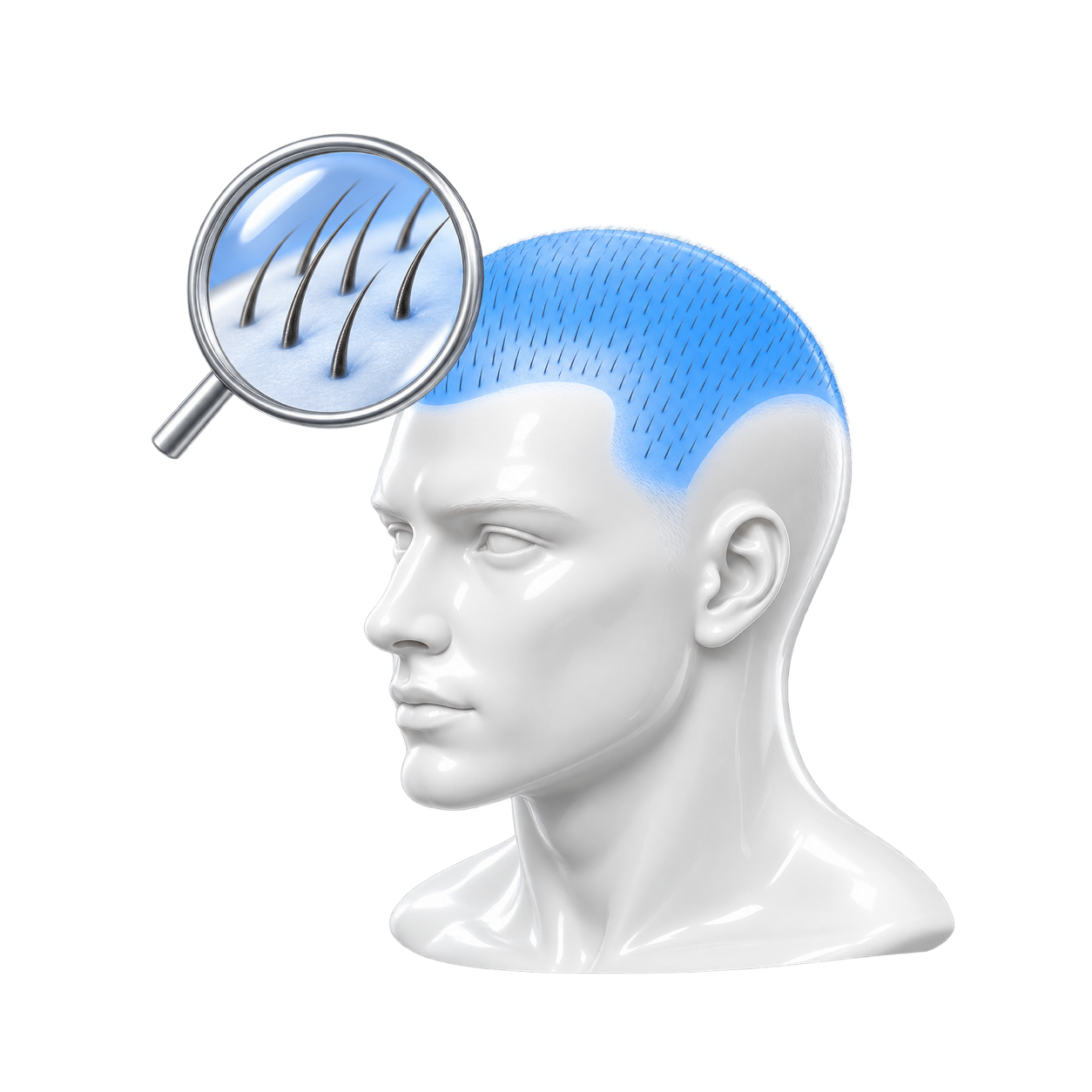 3D-иконка пересадки волос